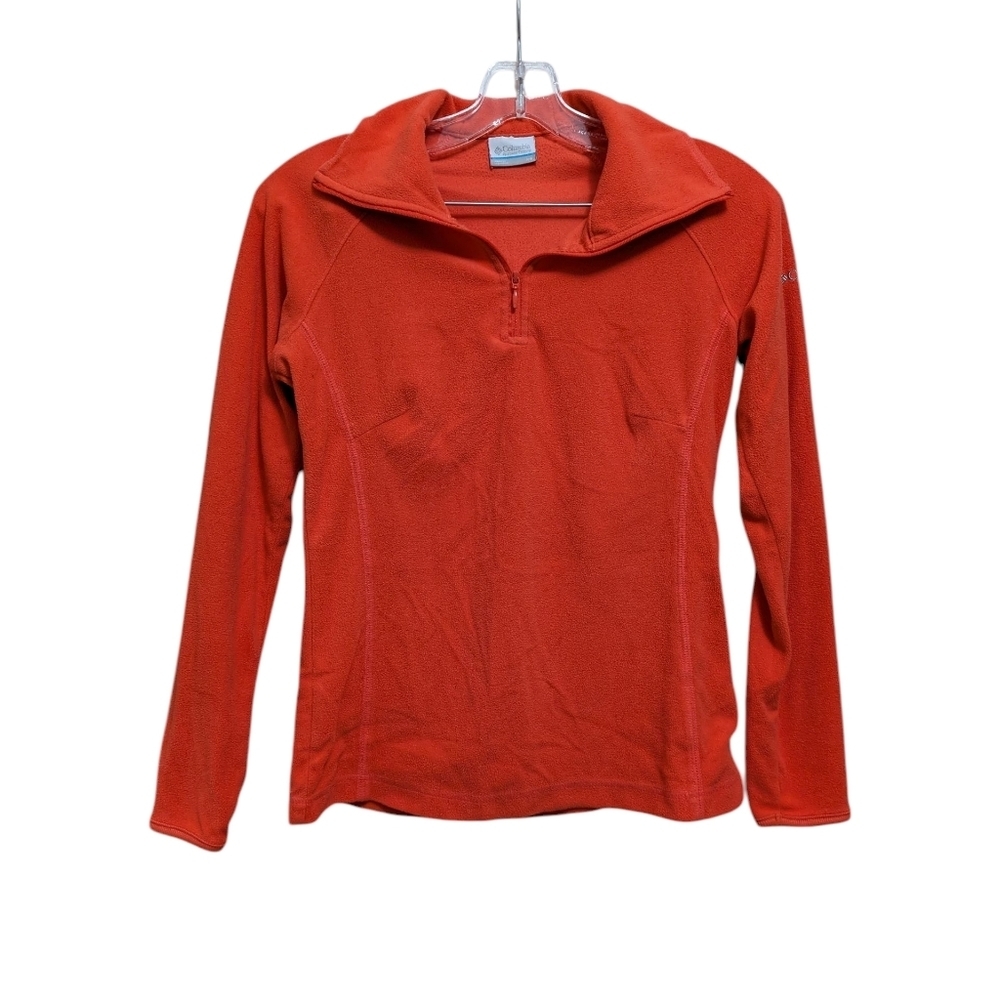 Columbia Women's Vibrant Orange Quarter-Zip Sweatshirt Size XS Athleisure Yoga